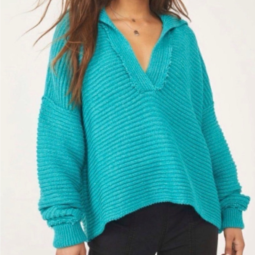 Free People Marlie Pullover V-neck knit Mar Chiquita size small